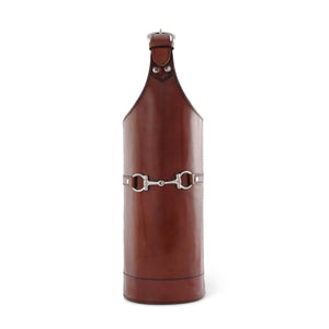 Vagabond House Premium Genuine Leather Bit Single Wine Bottle Carrier Product Image