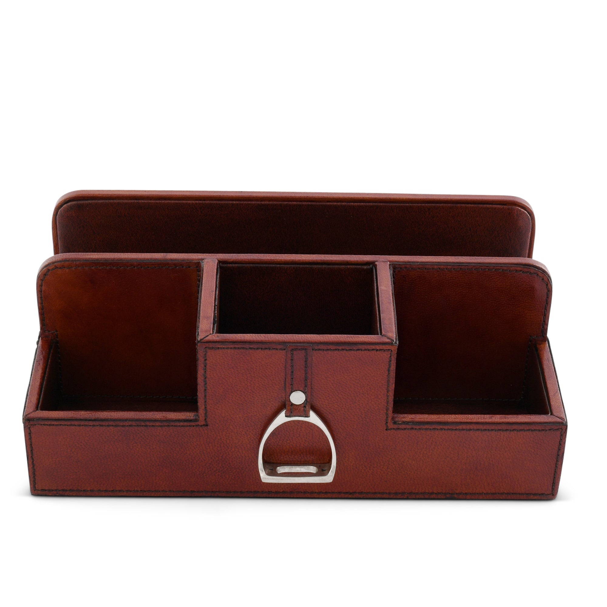 Vagabond House Premium Genuine Leather Stirrup Desk Organizer for Office Product Image