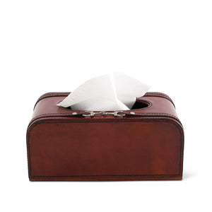 Premium Genuine Leather Bit Tissue Box