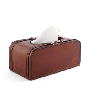 Premium Genuine Leather Bit Tissue Box