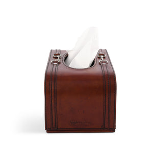 Premium Genuine Leather Bit Tissue Box