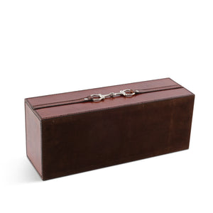 Premium Genuine Leather Bit Office Tissue Box