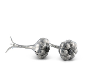 Pewter Garlic Salt & Pepper Set