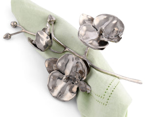 Pewter Orchid Napkin Ring